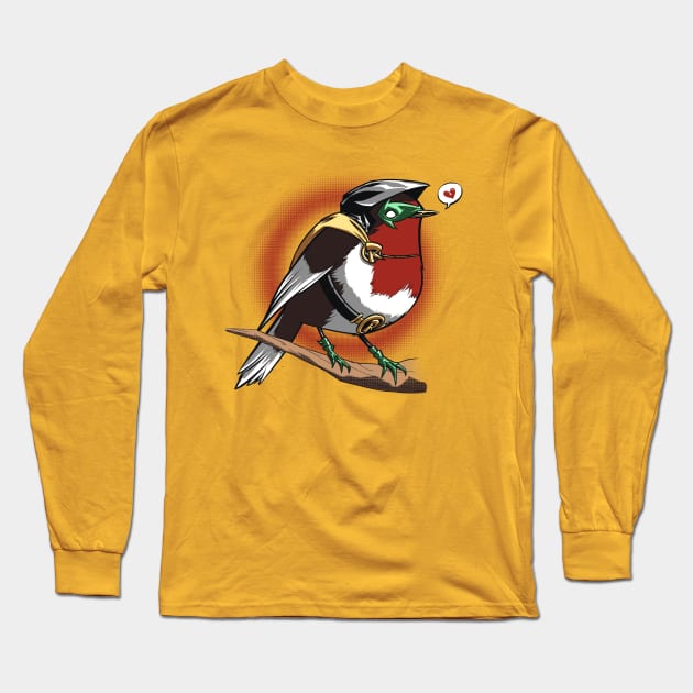 Little Robin Long Sleeve T-Shirt by juanotron